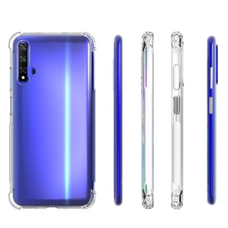 Huawei Nova 5T - Huolellinen silikonikuori Transparent/Genomskinlig