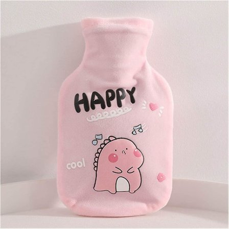 Tegneserie varmtvannsflaske for å holde varmen om vinteren med plysj gjenbrukbar håndvarmer, kan brukes til oppvarming om vinteren (farge: Pk 1)