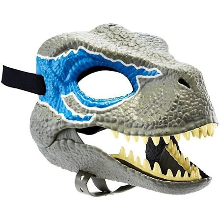 3 stk. Dinosaur Maske Hovedbeklædning - Velociraptor Maske & Tyrannosaurus Rex Maske Bundle, Dinosaur Legetøj Med Åbning Bevægelig Kæbe