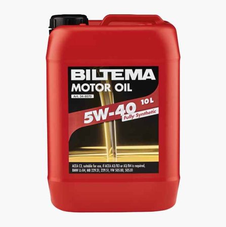 Helsyntetisk motorolja 5W-40 ACEA C3 A3/B3 A3/B4 10 liter - Biltema