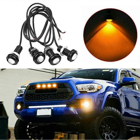 4 st Bil Främre Grill Lampor Stötfångare Grill Huv Amber Grill Belysningskit För Dodge Ram 1500 2500 3500 Dekorativa Lampor Tillbehör