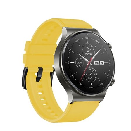 Silikonarmband för Huawei Watch GT 2 / 3 / 4 / 2 Pro / 3 Pro / 4 Pro / GT 2e - Gul