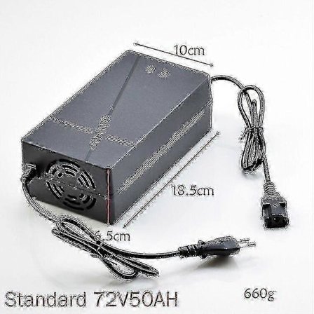 48v 60v 72v 96v 50ah 60ah Intelligent oplader til blybatteri til elektriske trehjulede køretøjer, cykler, scootere, ATV Go Kart (Standard 72V50AH)