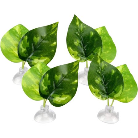 4 st Akvarium Dekoration Växter med Sugkopp Betta Blad