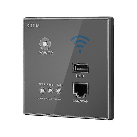 300 Mbps Inbyggd Trådlös Router AP Access Point Wifi Router LAN Nätverksbrytare Wifi AP Router med WPS-kryptering USB-uttag Svart