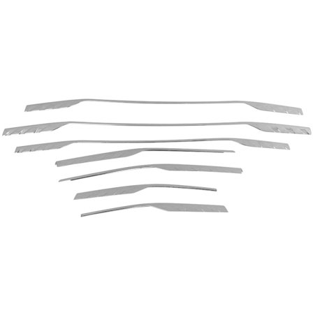 7 st elektropläterad stil bilgrill klistermärke trim passar för Hyundai Grand Starex H1 2019