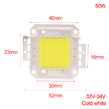 COB LED Chip Lys SMD-lampe 100W 50W 30W 20W 10W spotlight 50W-Kald hvit