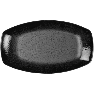 Tallrik oval Blocho Nano Cream Svart 27cm