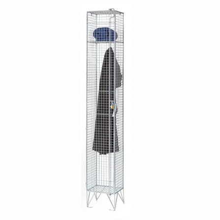 Wire mesh locker, 1 door, 1980x305x305 mm