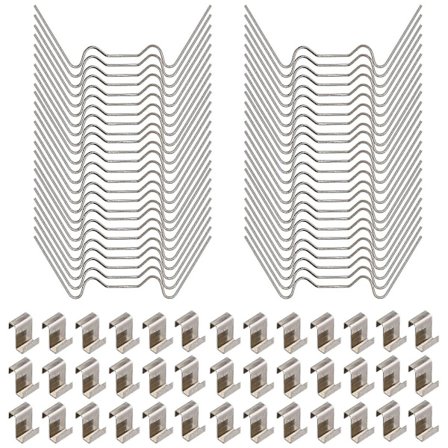 100 stk. drivhus reparations sæt, rustfrit stål drivhus glas rude fastgørelses clips