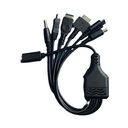 Multi-enhets ladekabel USB Type C ladekabel for 3DS og flere spillkonsoller 6-i-1 splitterkabel