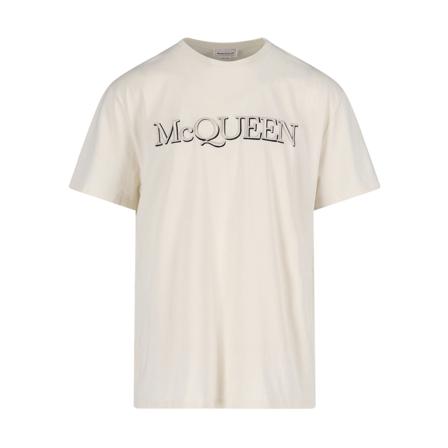 Alexander McQueen, T-Shirts Wit, Heren, Maat:M