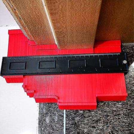 12/14/25 Cm Uregelmessige konturer Måler Buelinjal Plastmåler Konturprofil Skalamal Krumningsskala Flislegging Laminat Red-12cm