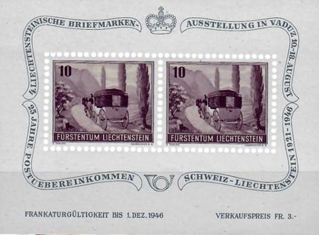 Liechtenstein 1946 - MICHEL BL-4 - Postfrisk