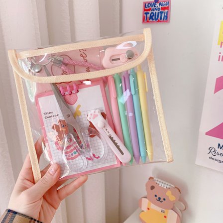 2 st transparenta kosmetiska väskor, plast vattentålig Packi