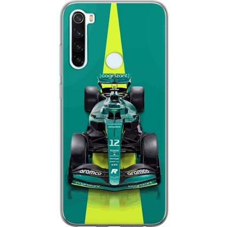 Yhteensopiva Puhelinkuori Xiaomi Xiaomi Redmi Note 8 Aston Martinin Formula 1 -auto vihreässä kilpailumuotoilussa, jossa on moderni studiosentuntma