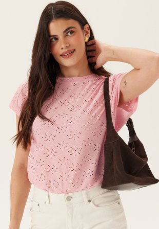 ONLY - ONLSMILLA S/S TOP - Roseate Spoonbill - Kläder - - Bubbleroom