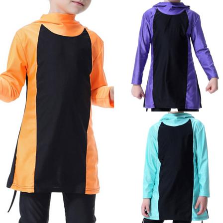 Barn Flickas Islamiska Huva Konservativ En