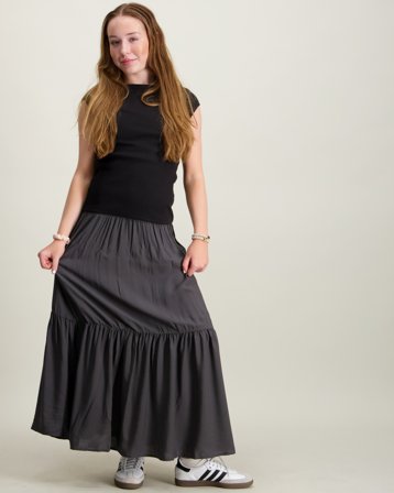 LMTD NLFSANDY SOLID MAXI SKIRT Svart Skjørt Jente - Kids Brand Store
