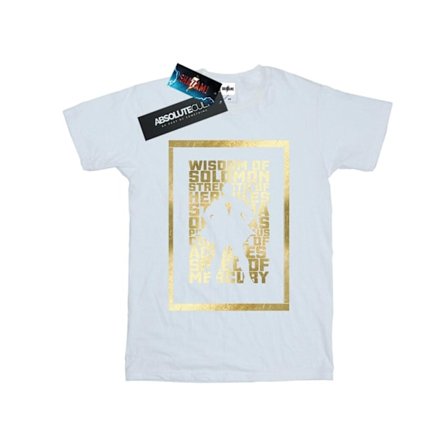 DC Comics Boys Shazam Gold Text T-Shirt 12-13 år Vit