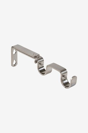 Hasta - Gardinstångsfäste dubbel 16/19 mm - Krom - Gardintillbehör - Från Homeroom