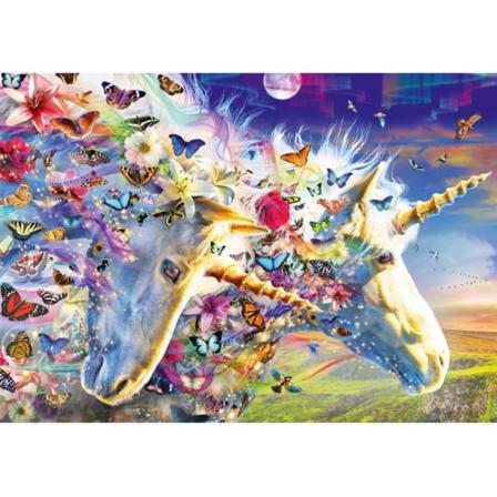 Diamond Painting 5d Diy Diamant Målning Vita Unicorn 40x50cm