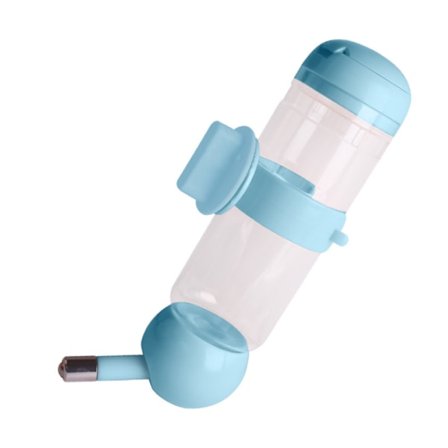 Drikkefontene for kjæledyr, Hengende vannkrus, Hundebur hengende type, Rustfritt stål sfærisk vannfountain automatisk vannkoker (liten, blå)