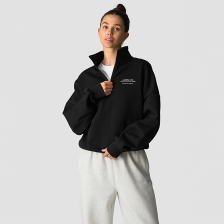 ICANIWILL Everyday 1/4 Zip Crewneck Svart