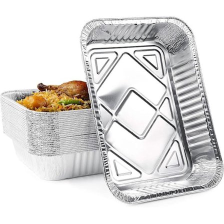 25 st 2200ml Stora Aluminiumfolieformar, 31.5x20.5x5cm - Matlagning Ugnsstekning Bakning Grillning Ugn Fryssäker Form för Festmat Servering Takeaway
