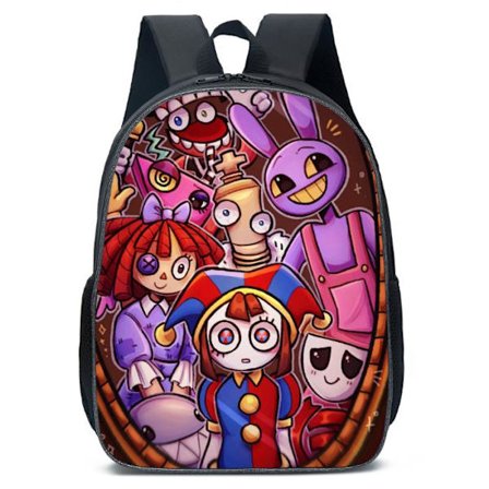 Studenter Den fantastiske digitale sirkusryggsekken Barn Gutter Reise Skulderveske Unisex Skoleveske Bokveske A A-FF1- A 30*15*40cm