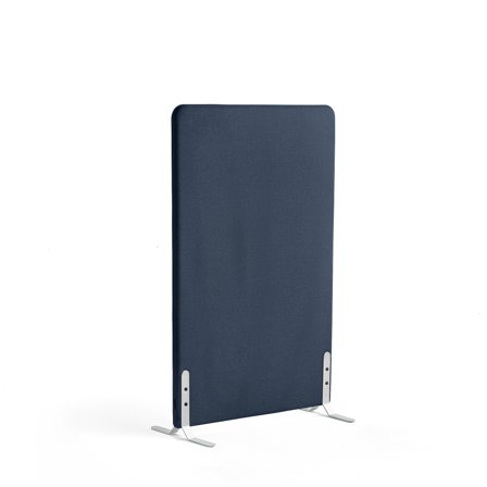 Raumtrenner ZONE, 1360 x 800 x 46 mm, Stoff Hush, weiße Beine, marineblau