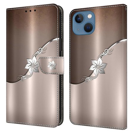 For iPhone 15 Deksel Lommebok Telefondeksel 3D Mønstertrykk Lær Flip Cover