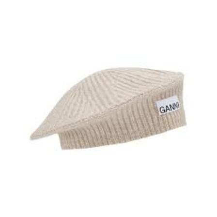 Ganni, Beanies Beige, Dames, Maat:ONE Size