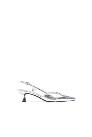 NA-KD Slingback-Pumps mit Riemen - Schuhe Silvester - Silber - EU 41