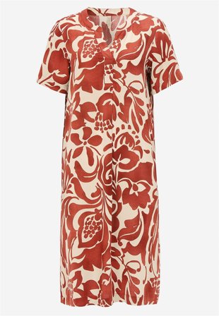 Soyaconcept - Vävd, mönstrad viskosklänning - rost / mönstrad - för damer - S (38) - Cellbes