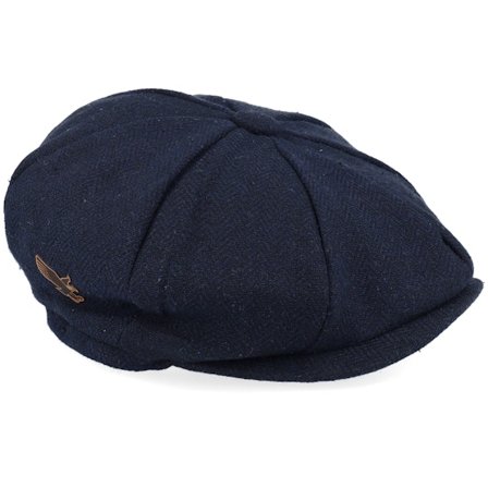 Wild Spirit - Blå flatcap Keps - Eagle Patch Navy Bakerboy Flat Cap @ Hatstore