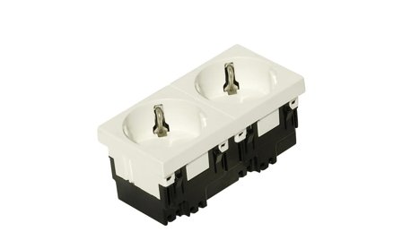 MP bolagen UST45-W 2 Uttag för golvbox, Strömbrytare & vägguttag