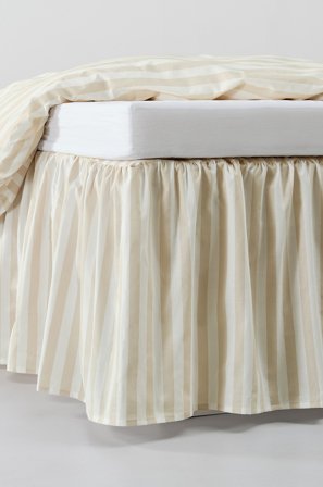 Jotex - Volangsengekappe Beige/hvit - KAYO - Kjøp Sengekapper hos Jotex