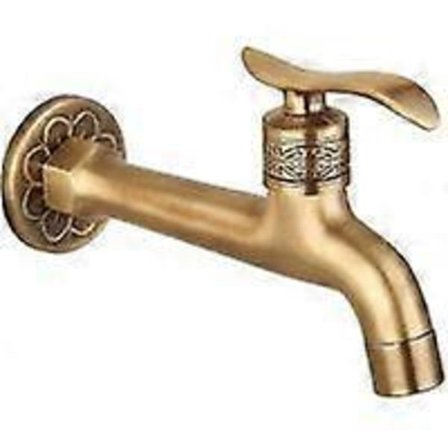 Antikk messing kranhåndtak vaskerom bad veggmontert vaskemaskinkran utendørs hagevask