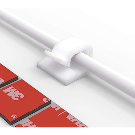 Kabelklemmer 40 stk. med stærke klæbebånd, ledningsholder-arrangør Cor