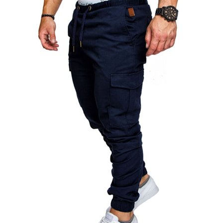 Lommebukser for menn Uformelt mote med elastiske strenger -