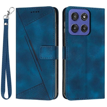 Läderfodral för Motorola Edge 60 5G/60 Fusion 5G/Edge (2025) 5G Präglat Triangel Telefonskal