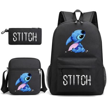 Lilo & Stitch -reppu 3 pakkauskoulureppu Svart