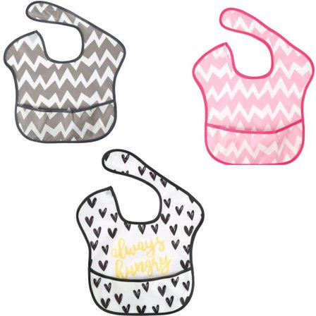 Tredelt sæt med grå bølger, lyserøde bølger og sort kærlighedsbaby bi