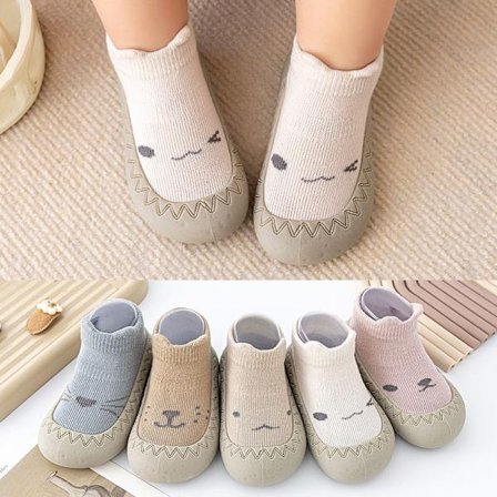 5-pack Baby Walking Shoes med Mjuk Sula och Grepp för Pojkar och Flickor