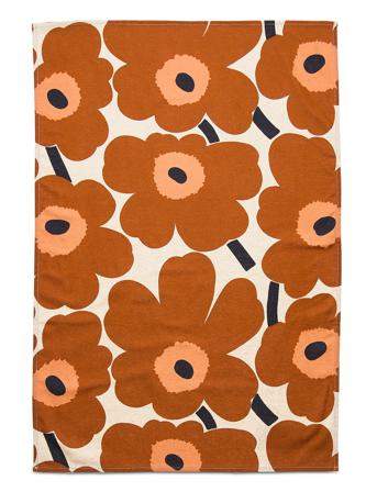 P.unikko Kitchen Towel Home Textiles Kitchen Textiles Kitchen Towels Brun Marimekko Home