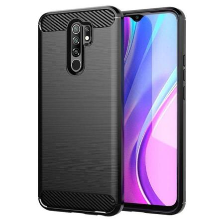 Xiaomi Redmi 9 Exklusivt Stöttåligt Skal - Kolfiber Svart