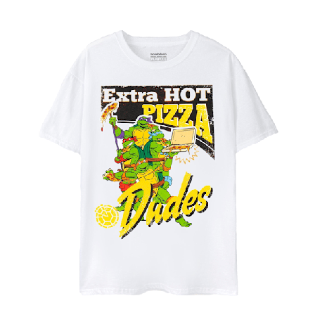 Teenage Mutant Ninja Turtles Herr Pizza Dudes T-shirt XL Vit