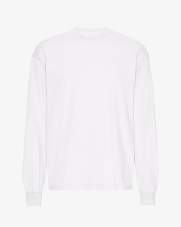 Oversized Organic LS T-Shirt - Optical White - Male - XL