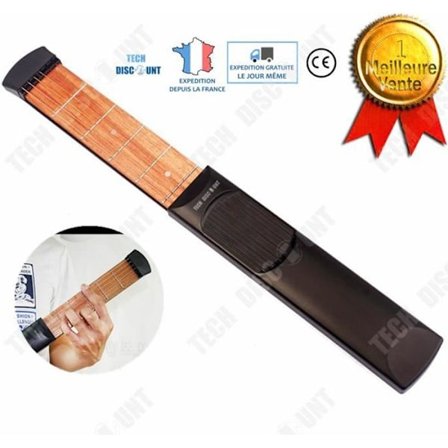 Bærbar basguitar - TD - Mini musikinstrument - Sort - Letvægt - Begynder